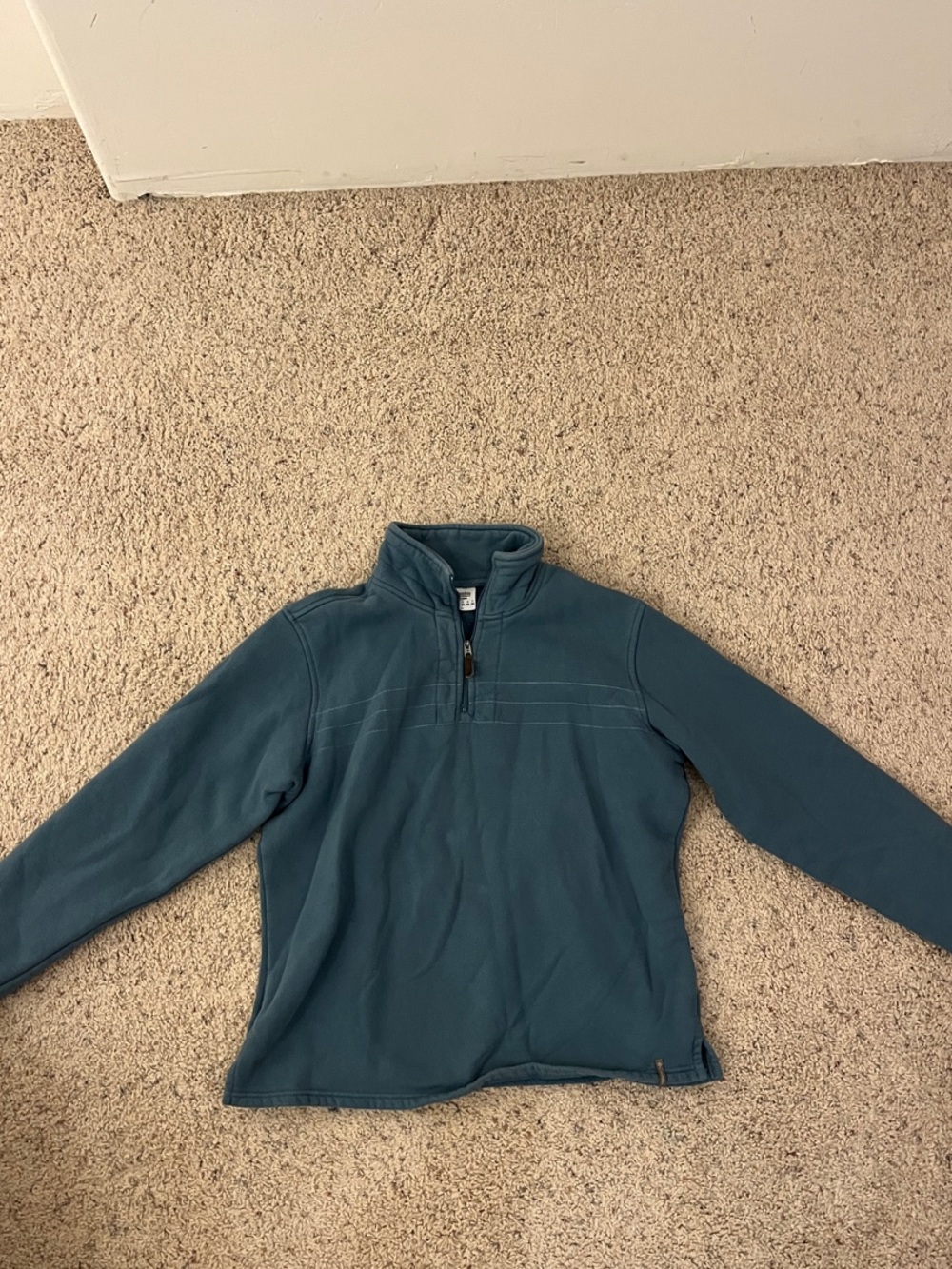 Vintage Columbia Teal Quarter-Zip Fleece Pullover